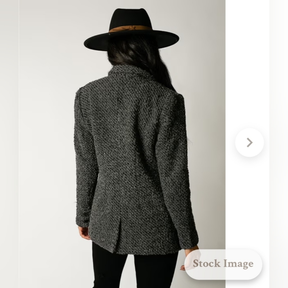 NWT MIA JOY Louve Blazer in Charcoal Black (Size: XL) - Picture 2 of 13